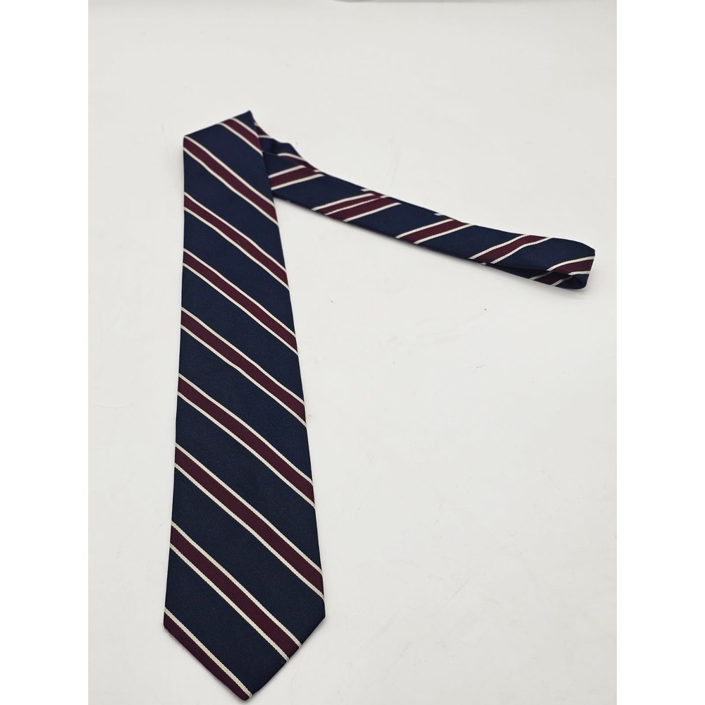 Brooks Brothers Blue Striped Silk Neck Tie-USA Preppy - Picture 1 of 5